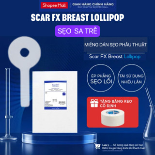 Tấm Dán Ngực Kẹo Mút Rejuvaskin Scar FX Breast Lollipop, Làm Mờ Sẹo Phẫu Thuật Ngực, Hình Kẹo Mút, 1 Miếng