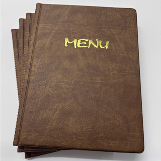Combo 5 cuốn menu có sẵn khổ A4 (10 lá nhựa) - KT 23cm x 32cm