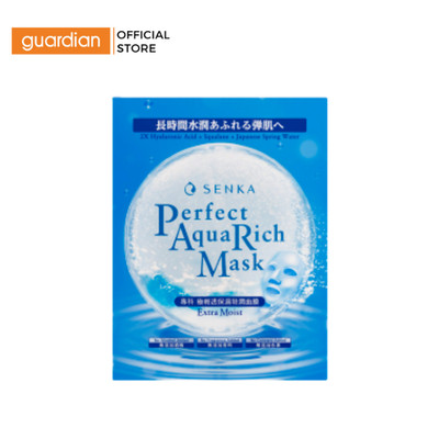 Mặt Nạ Giàu Ẩm Senka Perfect Aqua Rich Mask Extra Moist 21G | Guardian Việt Nam