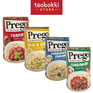 Sốt mì ý cà chua truyền thống, carbonara nấm,  cà chua và nấm, phô mai và thảo mộc Prego 290g