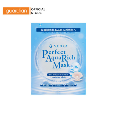 Mặt Nạ Dưỡng Ẩm Sáng Mịn Perfect Aqua Rich Mask Luminous Moist 21G | Guardian Việt Nam
