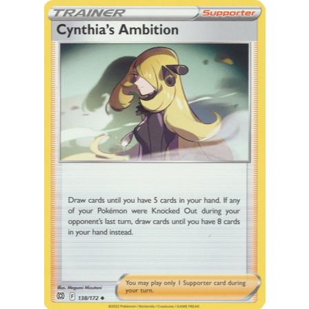 [Thẻ bài Pokemon TCG] Cynthia's Ambition - 138/172 - Uncommon