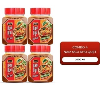 SET 4 HỦ X 200gr -- NAM NGƯ KHO QUẸT CHINSU (Tôm khô Cà Mau + Tóp mỡ ba chỉ)