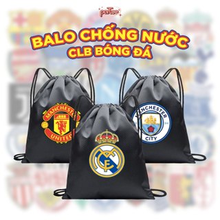Túi Balo Dây Rút Thể Thao Lớn Chống Nước Logo Bóng Đá Đa Năng Nhiều Kích Thước