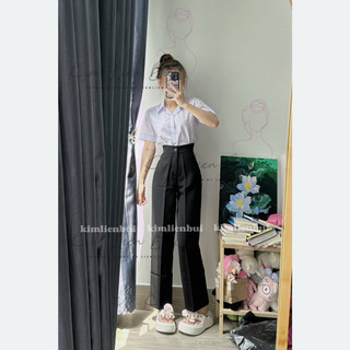 [RT] Quần Tây Ống Rộng 1 Nút Cài Thẳng