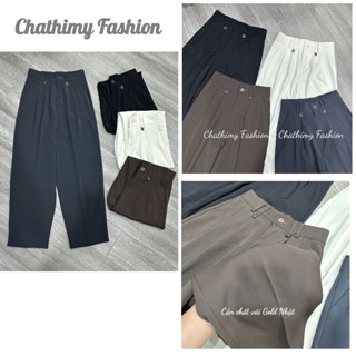 Quần Baggy Công Sở Đỉa Đôi Dáng Thụng Chất Vải GOLD NHẬT Dành Cho Nấm Lùn 92-94cm [Mã 04]