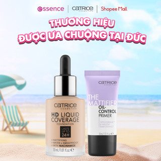  Bộ đôi makeup Catrice kiềm dầu giảm dầu tối ưu kem nền Catrice HD kem lót Catrice Prime 30ml 