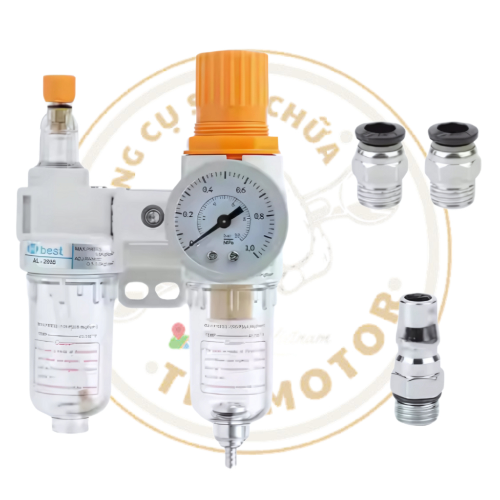 Bộ cấp dầu lọc nước máy ra vào lốp, cấp dầu, lọc hơi nước đôi, tách nước, tách bụi bẩn
