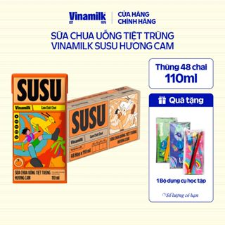 Sữa chua uống hương cam Vinamilk Susu - Thùng 48 hộp 110ml.