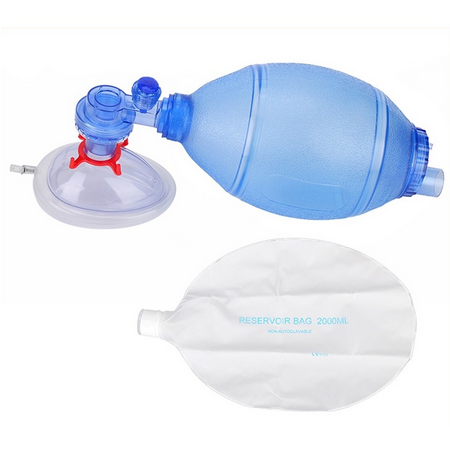 Bóng bóp Ambu cấp cứu oxy tập thở [người lớn, trẻ em]