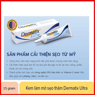 [CHÍNH HÃNG] Gel Mờ Sẹo Dermatix Ultra Cải Thiện Sẹo Lồi Sẹo Phì Đại Sẹo Thâm Cho Người Lớn Tuýp 15g