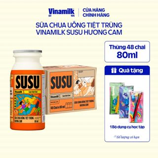 Sữa chua uống hương cam Vinamilk Susu - Thùng 48 chai 80ml