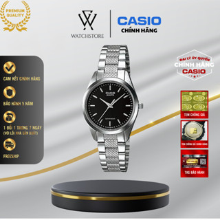 Đồng Hồ Nữ Tay Bé LTP-1274D-1ADF Màu Đen Sang Trọng Quý Phái Mặt Kính Khoáng 22mm Dây Kim Loại Không Gỉ Chính Hãng Casio