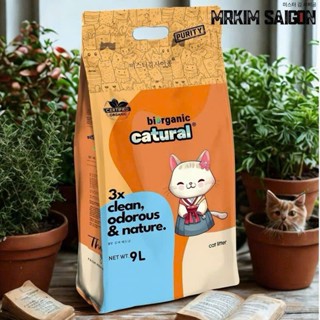 Cát Đất Sét Vệ Sinh Cho Mèo Catural MrKim  – Vón Cục, Khử Mùi Tốt – Túi 9L (4kg)