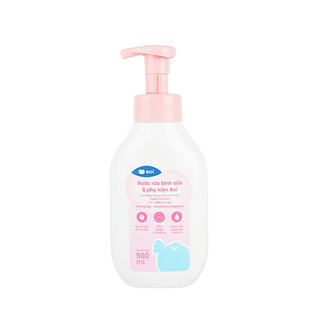 Nước vệ sinh, súc bình sữa, rửa bình sữa và phụ kiện Aoi 300ml, 500ml (không mùi, hương dâu, cam)