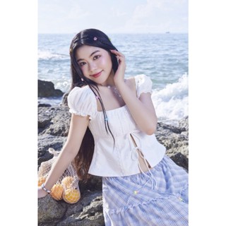 Áo Babydoll Thêu Hoa Chìm Thắt Nơ Dáng Croptop Dễ Thương | XENA TOP | SECODEE