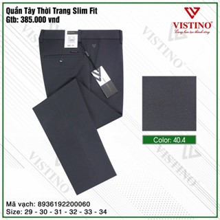 Quần Tây Nam Dáng Trẻ Vistino Công Sở Form Ôm Slimfit 0ly Vải Co Dãn 4 chiều 385