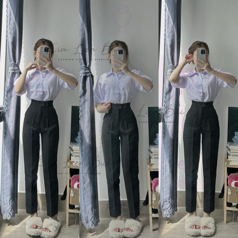 [Mã 8] Quần Tây Nút Cài Lệch