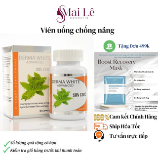 [CHÍNH HÃNG] Viên uống chống nắng chống oxi hóa hỗ trợ bảo vệ da Derma White Advance Sun Care 60 viên