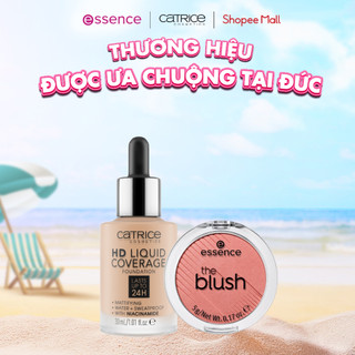  Bộ đôi kem nền Catrice HD phấn má hồng 4 màu Essence dễ bám lớp trang điểm tự nhiên 