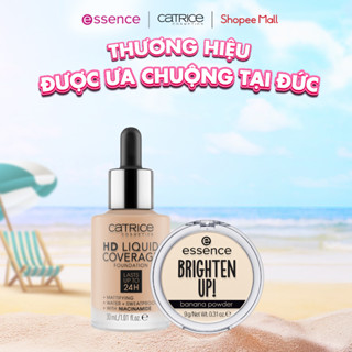  Bộ đôi kem nền Catrice HD phấn phủ kiềm dầu Essence mịn màng tự nhiên giữ lớp trang điểm 