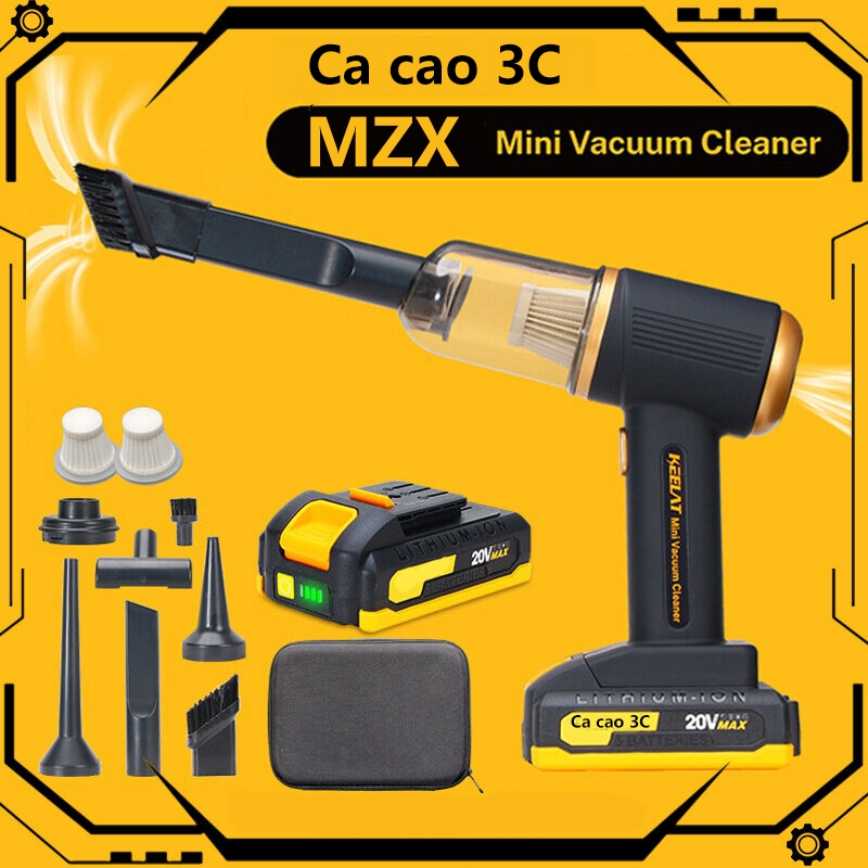 Máy hút bụi không dây 2 trong 1 thổi / hút 95000Pa Máy hút bụi ô tô không dây có thể sạc lại USB Máy hút bụi nhỏ di động