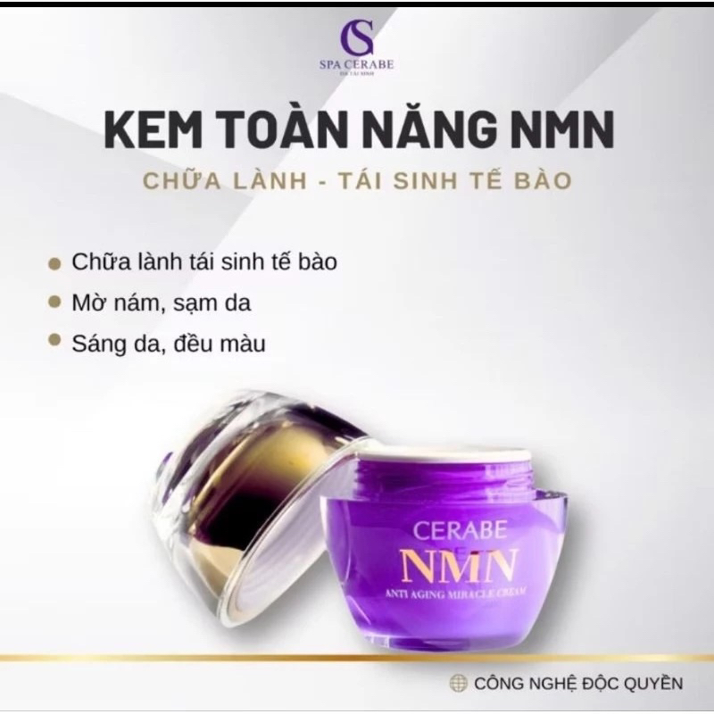 Kem NMN LILYLALA kem NMN CERRABE Kem dưỡng trắng và phục hồi NMN 50gram Anti Aging Miracle Cream Lil