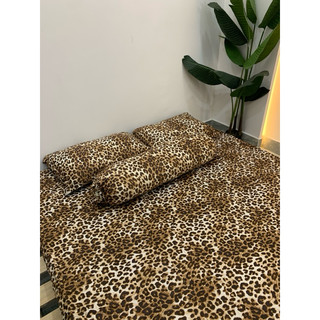 Bộ drap thun hàn quốc mẫu da beo