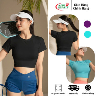 Áo Croptop nữ basic thời trang thể thao tập Gym, Pickleball chất vải mềm mại co dãn thấm hút tốt Kene Sports