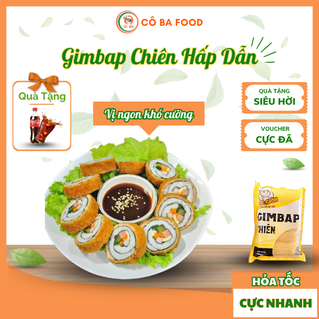 [ Siêu Tốc 1H ] KimBap Dr Giòn Tẩm Bột Chiên Giòn- Hộp 5 Cuộn