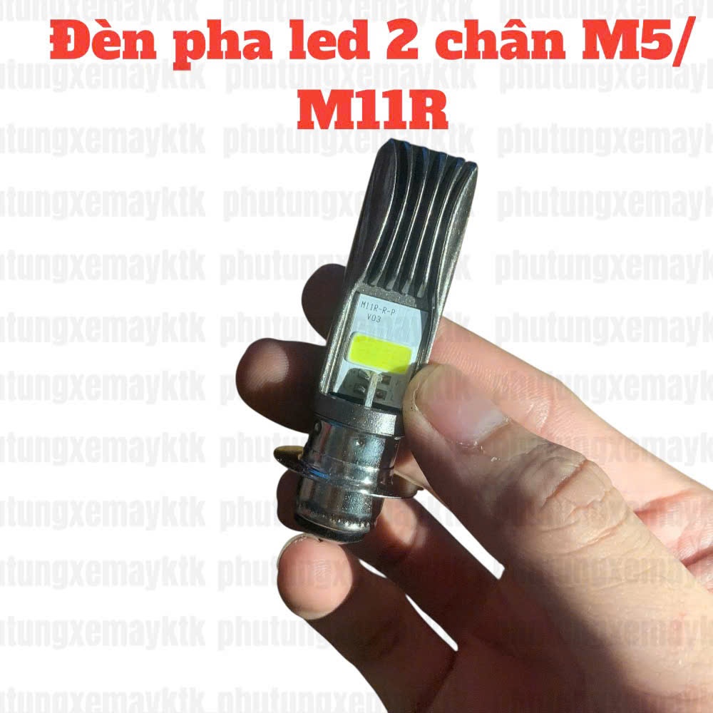 Đèn pha led 2 chân m5/m11r sáng trắng gắn xe máy siêu sáng bền bỉ 0BDCN