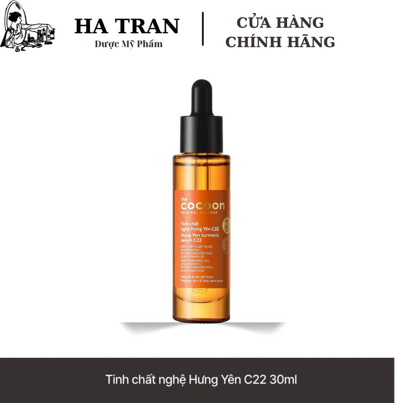 Tinh chất nghệ Hưng Yên C22 (serum) với 22% vitamin C sáng da chuyên sâu & mờ vết thâm Cocoon 30ml