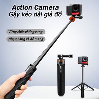 VRIG TP-08 Máy ảnh thể thao Selfie Stick Tripod 51cm Hợp kim nhôm Selfie Cực mở rộng Mini Tripod cho GoPro Insta360 X3