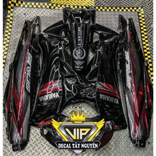 Dàn áo xe Sirius 50/110cc - Full Đen, Tem Rin 2019 - Nhựa ABS cao cấp Tặng Tem PVC 3 lớp