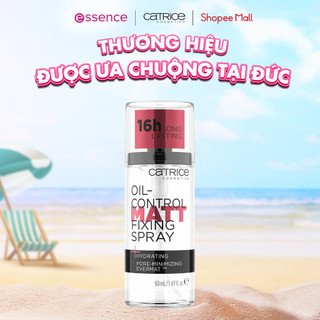  Xịt khóa makeup Catrice Oil-Control Matt Fixing Spray khoá nền kiềm dầu và cố định lớp trang điểm 50ml 