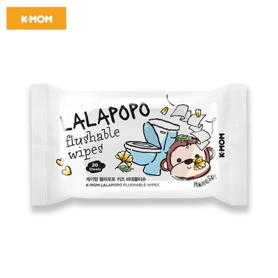 Khăn ướt tự hủy cao cấp K-mom Lalapopo (20 tờ)