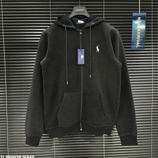Áo Hoodie Nam Nữ nỉ bông Thêu In Hình Ngựa Zip Ralph Lauren - áo khoác khóa kéo và áo hoodie có mũ form rộng siêu đẹp