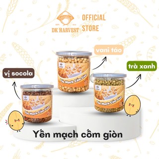  Yến mạch cốm giòn ăn liền DK Harvest - eat clean snack ăn vặt ngũ cốc giảm cân ít đường - Hũ 140g 