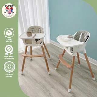 Ghế ăn dặm chân gỗ HC423 đa năng cho bé Hàng Chính Hãng cho bé từ 4 tháng tuổi tới 6 tuổi