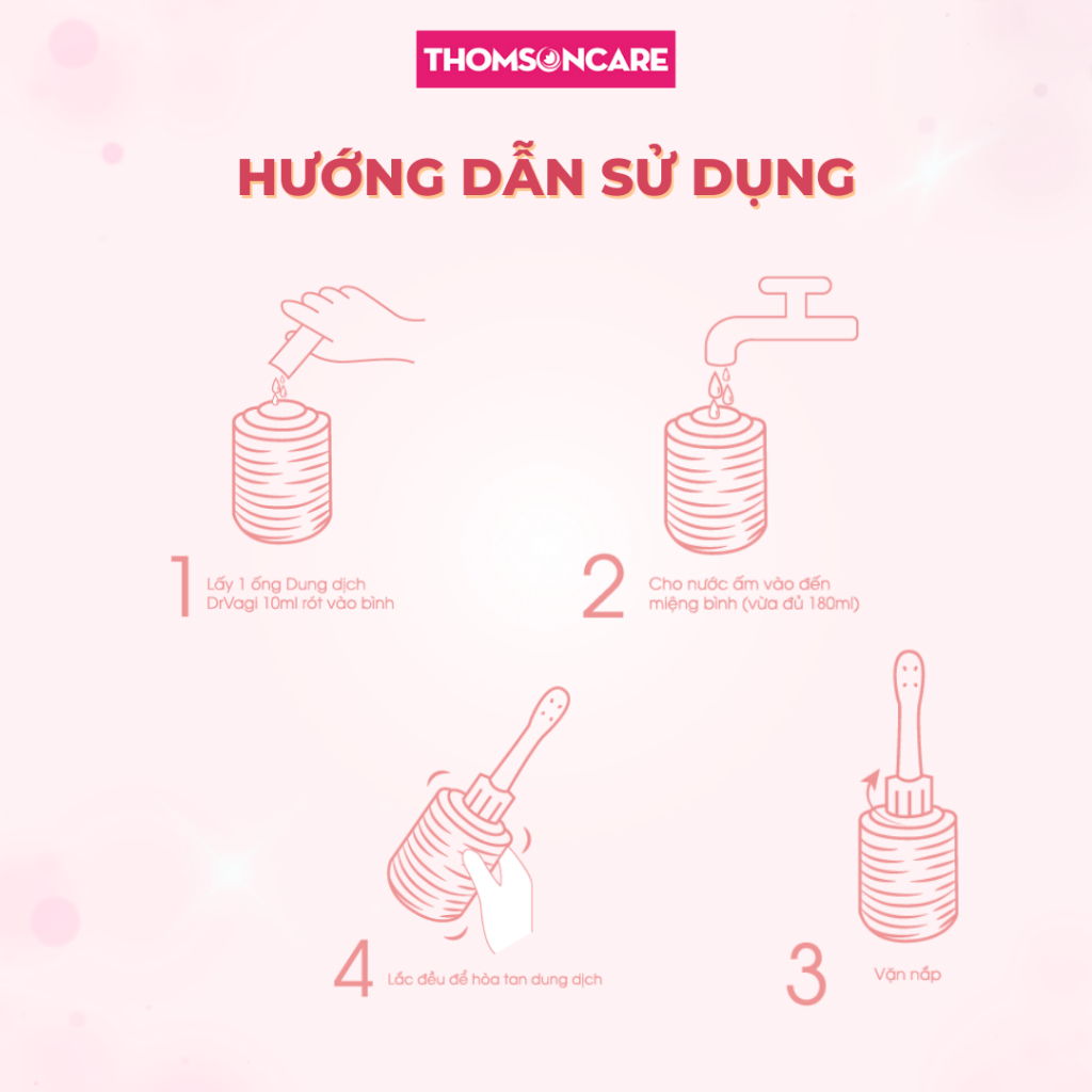 Bình rửa vệ sinh phụ nữ Dr Vagi (Mua để nhận quà) - gồm 1 Bình rửa vùng kín và 10 ống muối dung dịch thụt rửa lớn hơn