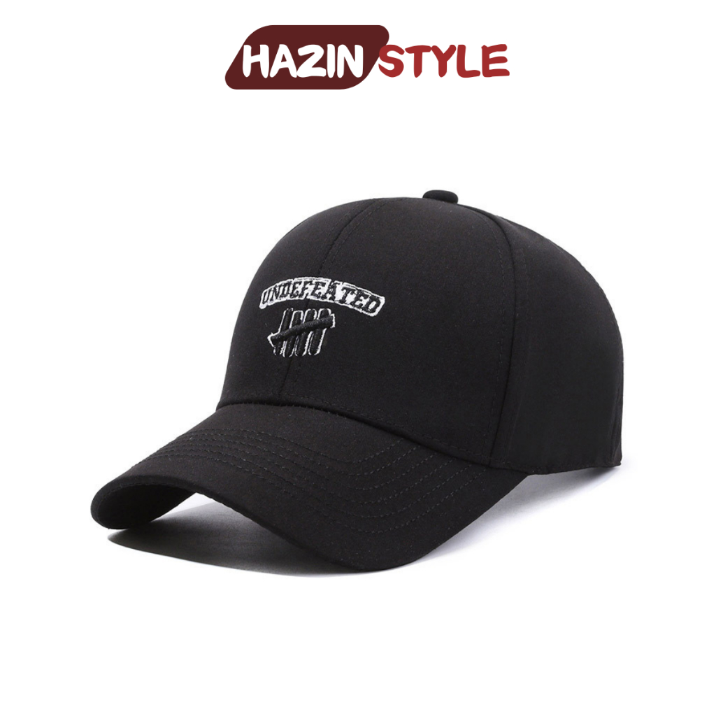 Mũ lưỡi trai HAZIN thêu Undefeated chuẩn form, Nón lưỡi trai thêu chữ vải kaki phong cách thể thao t