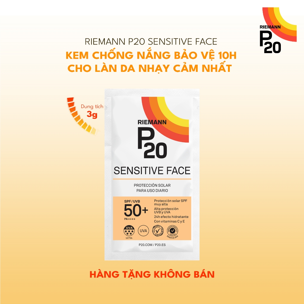 [QÙA TẶNG KHÔNG BÁN] Sachet Kem chống nắng phổ rộng Riemann P20 bất kỳ