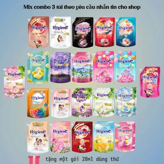 (Combo 2 Túi Tặng 1 Gói Xả 20ML) Nước Xả Vải Đậm Đặc Hygiene Thái Lan 1100ml- 1300ml