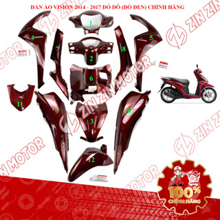  Dàn Áo Vision 2014 2015 2016 2017 Đỏ Đô 53200-K44-V20ZQ 53210-K44-V20ZC 64300-K44-V60ZF Chính Hãng - ZZM 