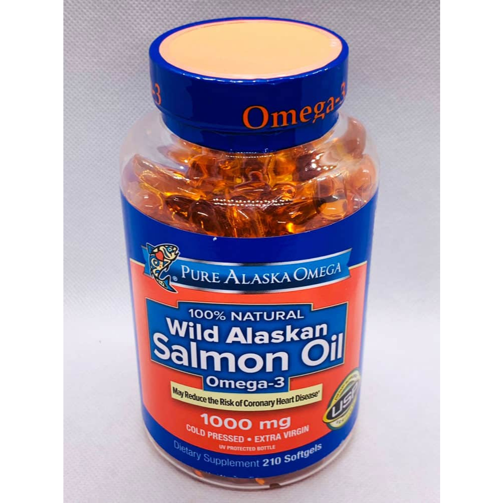 [BILL MỸ ĐI AIR]_Viên uống bổ sung Wild Alaskan Salmon Oil Omega 3 Softgels 210 viên