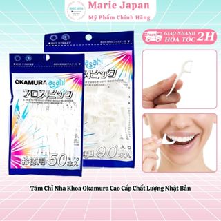  Tăm Chỉ Nha Khoa Okamura Cao Cấp Chất Lượng Nhật Bản - Túi 50 Cây  90 Cây 