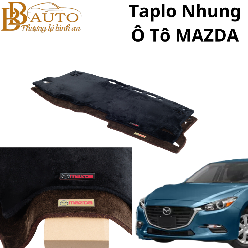 Thảm Taplo Tuyết Nhung Ô Tô MAZDA CX8 2019-2025 có HUD Cao cấp chống nắng, nóng, trang trí taplo