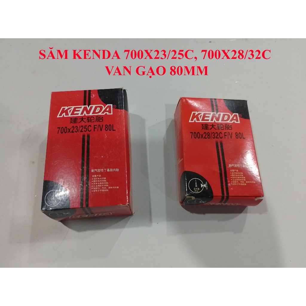 Săm xe đạp KENDA - CST 700x23/25c, 700x28/32c van gạo dài 80mm