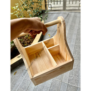 Khay Gỗ Có Tay Cầm Đa Năng Khay Đựng Đồ Trang Điểm Mỹ Phẩm Văn Phòng Phẩm