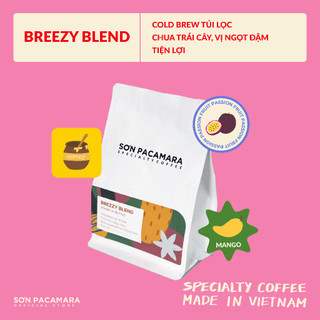  Cà Phê Cold Brew Túi Lọc Sơn Pacamara Breezy Blend 100% Arabica Hương Trái Cây Rang Vừa 20gr   Túi 